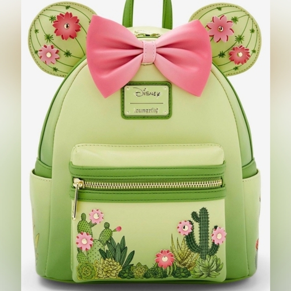 GORGEOUS *Sold Out* Cactus Minnie Loungefly SET! New with Tags!  BONUS Tumbler!! - Picture 2 of 6